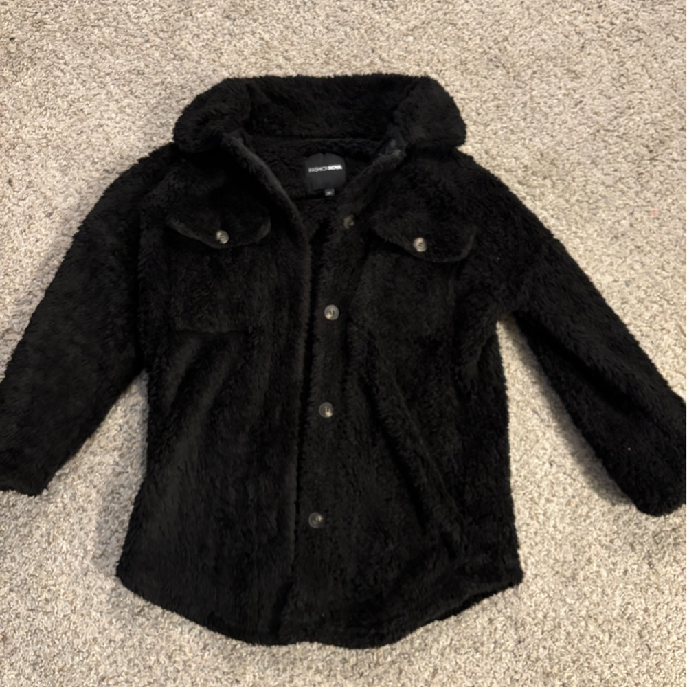 Black Button Down Jacket ( soft)